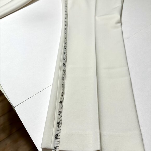 Talbots Signature Dress Pants Ivory Rayon Blend Size 10 Petite Preowned - Picture 5 of 11